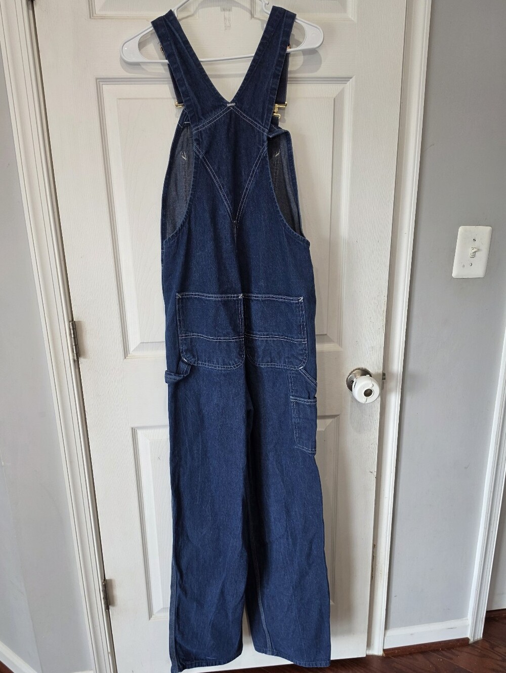 Vintage Carhartt Denim Overalls Dark Wash Men’s Size 32x32 Utility Bib - Picture 9 of 16